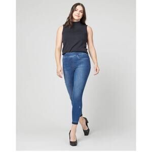 SPANX Women's Distressed Ankle Skinny Jeans Medium Wash Shapewear sz. M